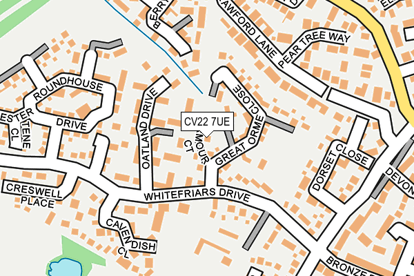 CV22 7UE map - OS OpenMap – Local (Ordnance Survey)