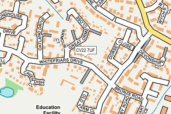 CV22 7UF map - OS OpenMap – Local (Ordnance Survey)