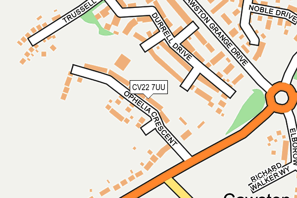 CV22 7UU map - OS OpenMap – Local (Ordnance Survey)