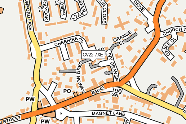 CV22 7XE map - OS OpenMap – Local (Ordnance Survey)