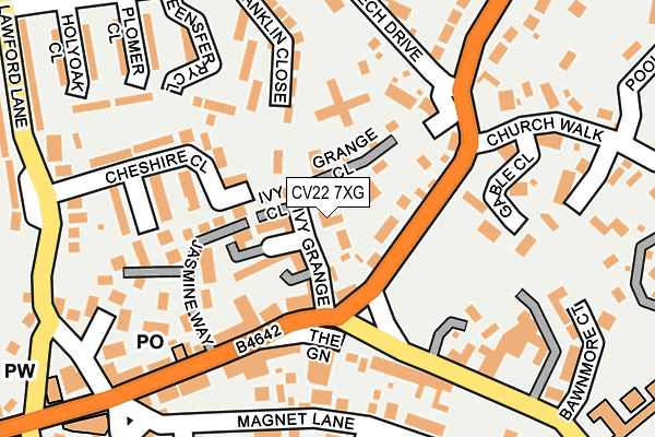 CV22 7XG map - OS OpenMap – Local (Ordnance Survey)