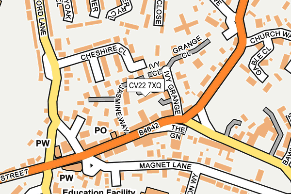CV22 7XQ map - OS OpenMap – Local (Ordnance Survey)