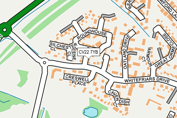 CV22 7YB map - OS OpenMap – Local (Ordnance Survey)