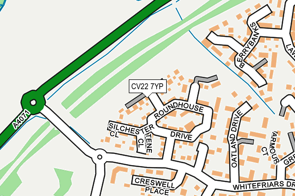 CV22 7YP map - OS OpenMap – Local (Ordnance Survey)