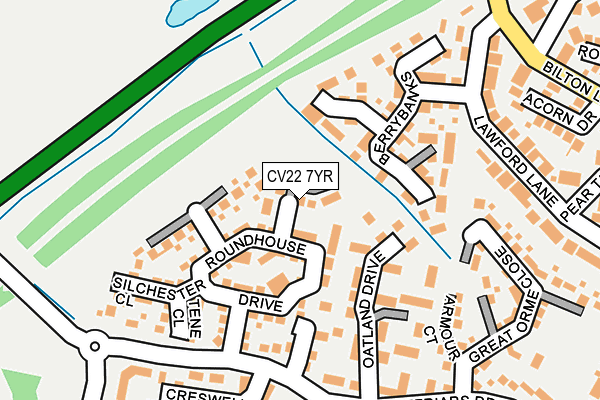CV22 7YR map - OS OpenMap – Local (Ordnance Survey)