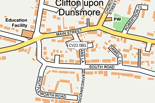 CV23 0BG map - OS OpenMap – Local (Ordnance Survey)