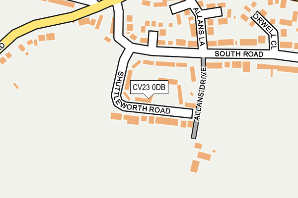 CV23 0DB map - OS OpenMap – Local (Ordnance Survey)
