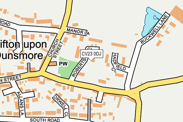 CV23 0DJ map - OS OpenMap – Local (Ordnance Survey)