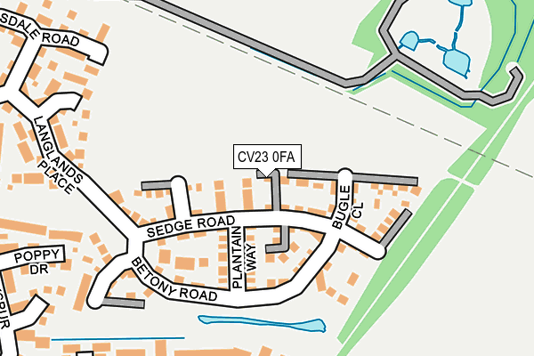 CV23 0FA map - OS OpenMap – Local (Ordnance Survey)