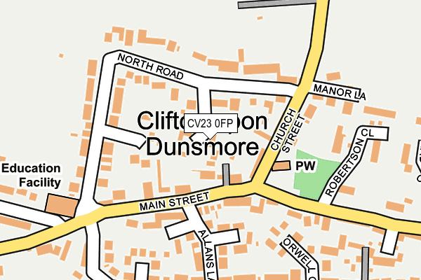 CV23 0FP map - OS OpenMap – Local (Ordnance Survey)