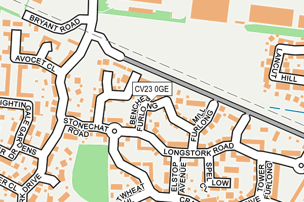 CV23 0GE map - OS OpenMap – Local (Ordnance Survey)