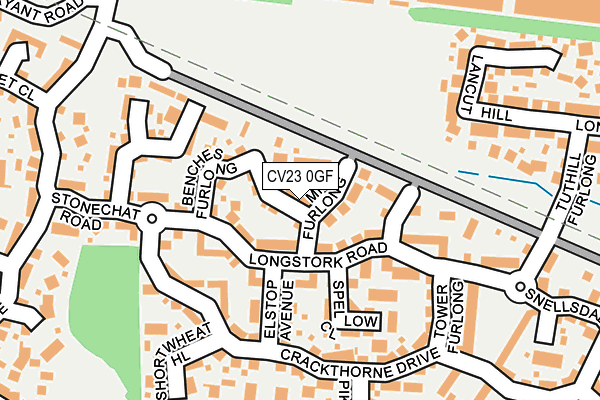 CV23 0GF map - OS OpenMap – Local (Ordnance Survey)