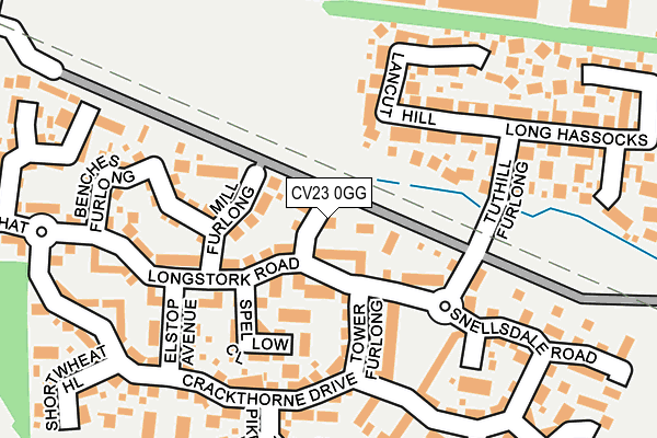 CV23 0GG map - OS OpenMap – Local (Ordnance Survey)