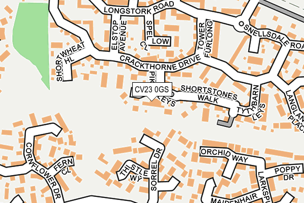 CV23 0GS map - OS OpenMap – Local (Ordnance Survey)