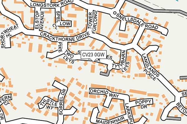 CV23 0GW map - OS OpenMap – Local (Ordnance Survey)