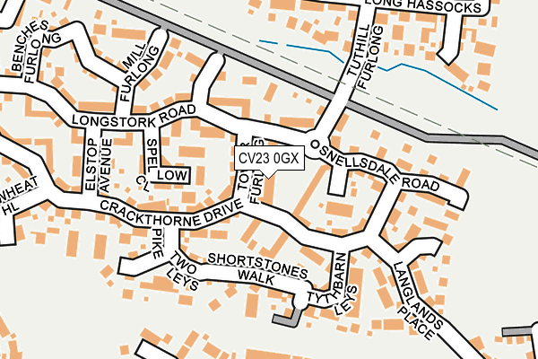 CV23 0GX map - OS OpenMap – Local (Ordnance Survey)