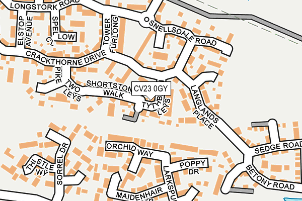 CV23 0GY map - OS OpenMap – Local (Ordnance Survey)