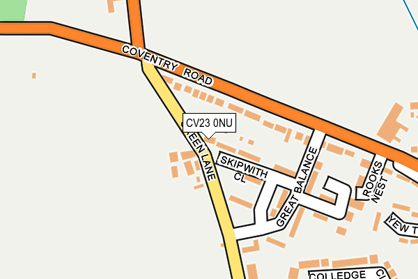 CV23 0NU map - OS OpenMap – Local (Ordnance Survey)