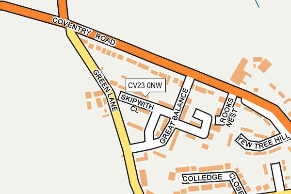 CV23 0NW map - OS OpenMap – Local (Ordnance Survey)