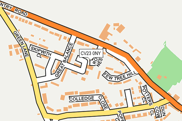CV23 0NY map - OS OpenMap – Local (Ordnance Survey)