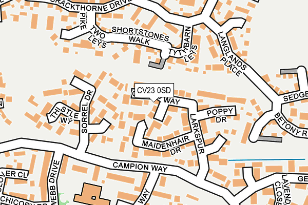 CV23 0SD map - OS OpenMap – Local (Ordnance Survey)
