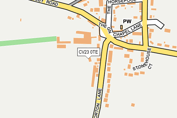 CV23 0TE map - OS OpenMap – Local (Ordnance Survey)