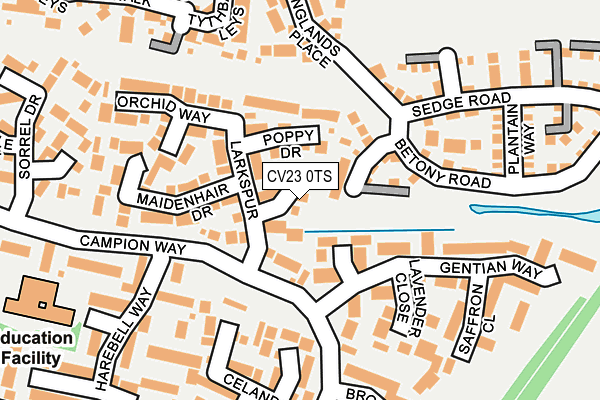 CV23 0TS map - OS OpenMap – Local (Ordnance Survey)