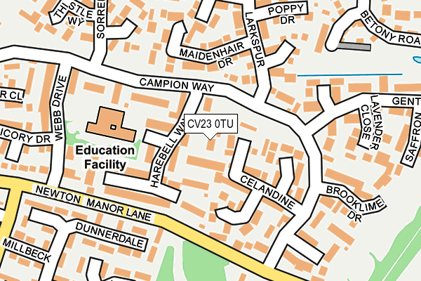 CV23 0TU map - OS OpenMap – Local (Ordnance Survey)