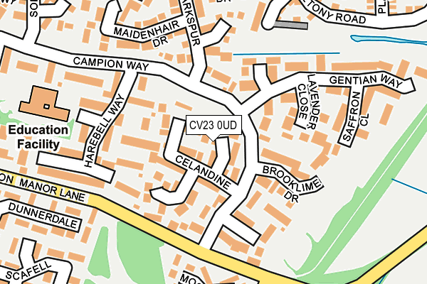 CV23 0UD map - OS OpenMap – Local (Ordnance Survey)