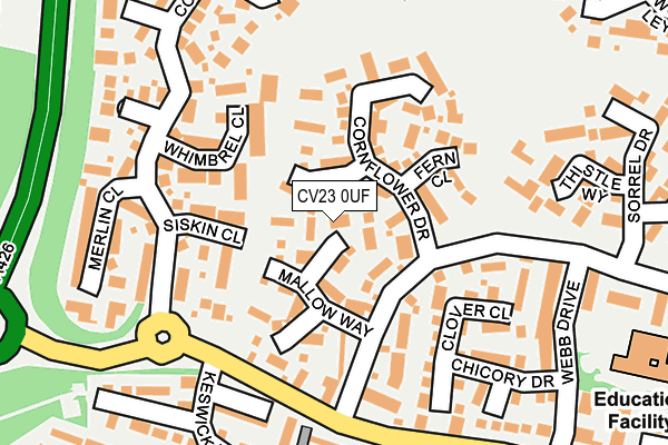 CV23 0UF map - OS OpenMap – Local (Ordnance Survey)