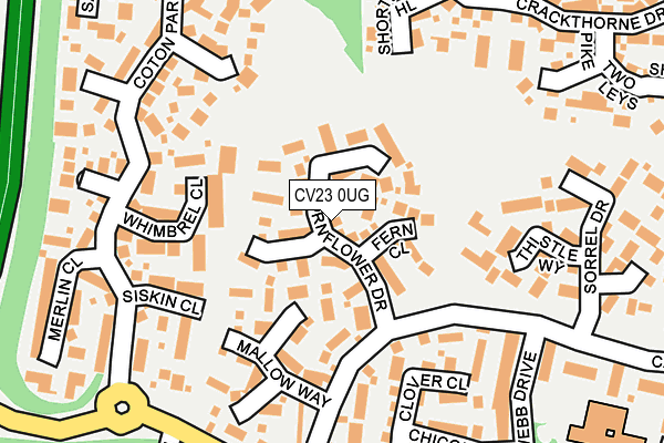 CV23 0UG map - OS OpenMap – Local (Ordnance Survey)