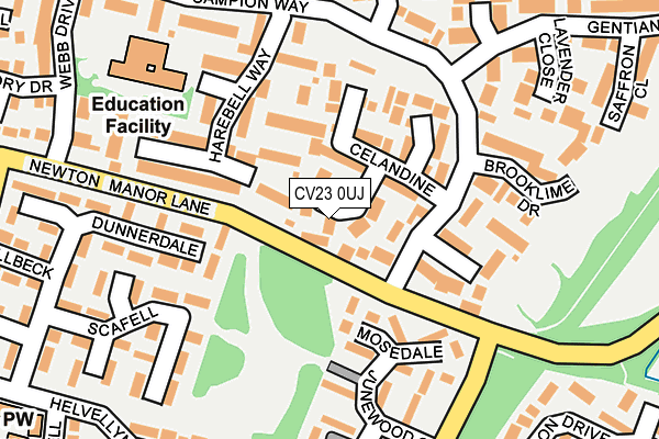 CV23 0UJ map - OS OpenMap – Local (Ordnance Survey)