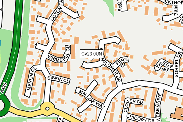 CV23 0UN map - OS OpenMap – Local (Ordnance Survey)