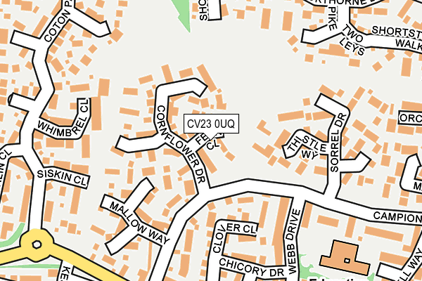 CV23 0UQ map - OS OpenMap – Local (Ordnance Survey)