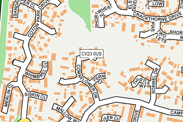 CV23 0US map - OS OpenMap – Local (Ordnance Survey)