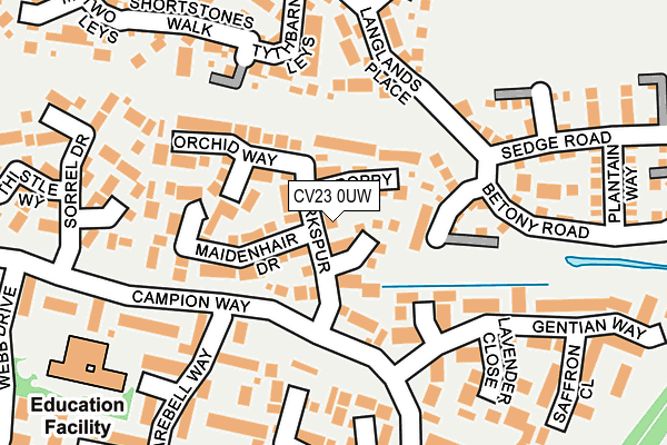 CV23 0UW map - OS OpenMap – Local (Ordnance Survey)