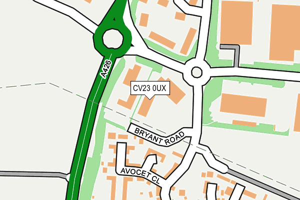 CV23 0UX map - OS OpenMap – Local (Ordnance Survey)