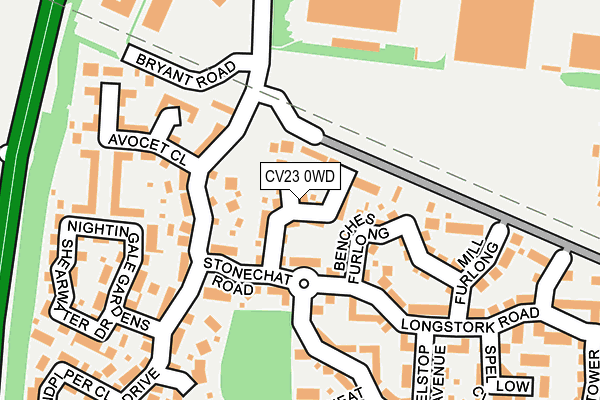 CV23 0WD map - OS OpenMap – Local (Ordnance Survey)