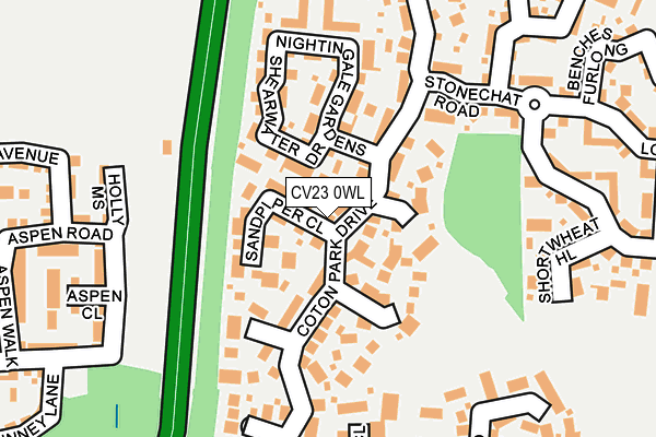 CV23 0WL map - OS OpenMap – Local (Ordnance Survey)