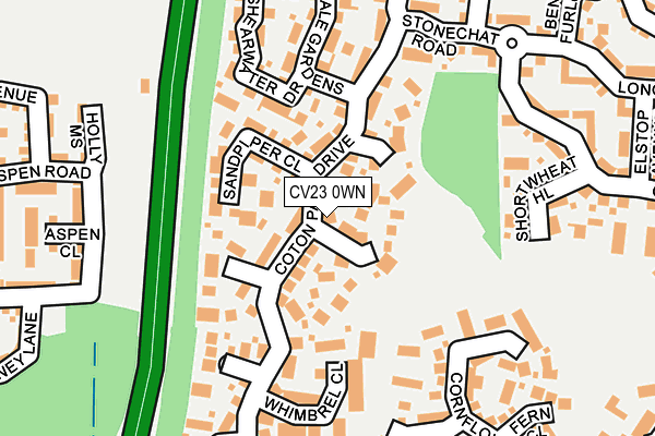 CV23 0WN map - OS OpenMap – Local (Ordnance Survey)