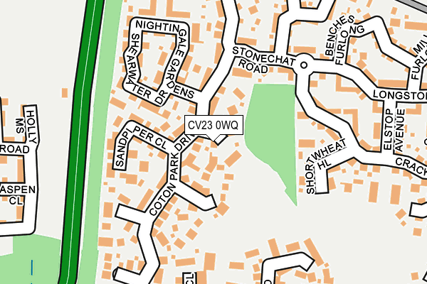 CV23 0WQ map - OS OpenMap – Local (Ordnance Survey)