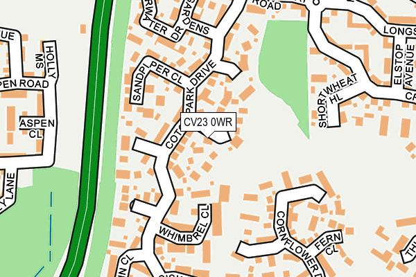CV23 0WR map - OS OpenMap – Local (Ordnance Survey)