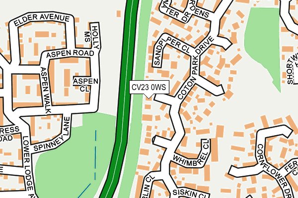 CV23 0WS map - OS OpenMap – Local (Ordnance Survey)