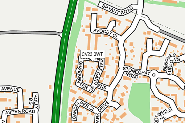 CV23 0WT map - OS OpenMap – Local (Ordnance Survey)