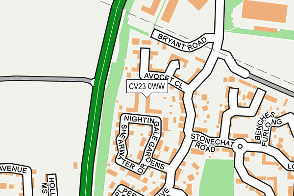 CV23 0WW map - OS OpenMap – Local (Ordnance Survey)