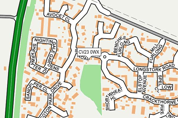 CV23 0WX map - OS OpenMap – Local (Ordnance Survey)