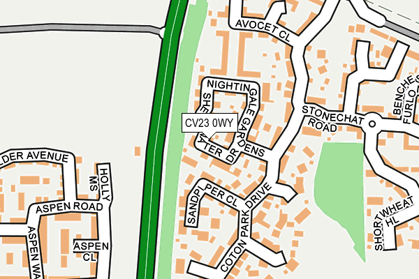 CV23 0WY map - OS OpenMap – Local (Ordnance Survey)