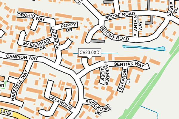 CV23 0XD map - OS OpenMap – Local (Ordnance Survey)