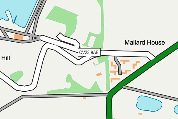 CV23 8AE map - OS OpenMap – Local (Ordnance Survey)