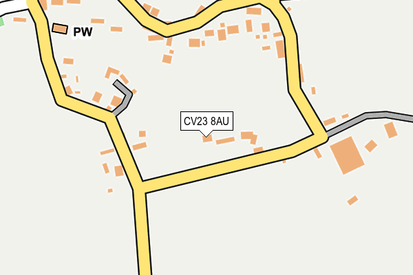CV23 8AU map - OS OpenMap – Local (Ordnance Survey)